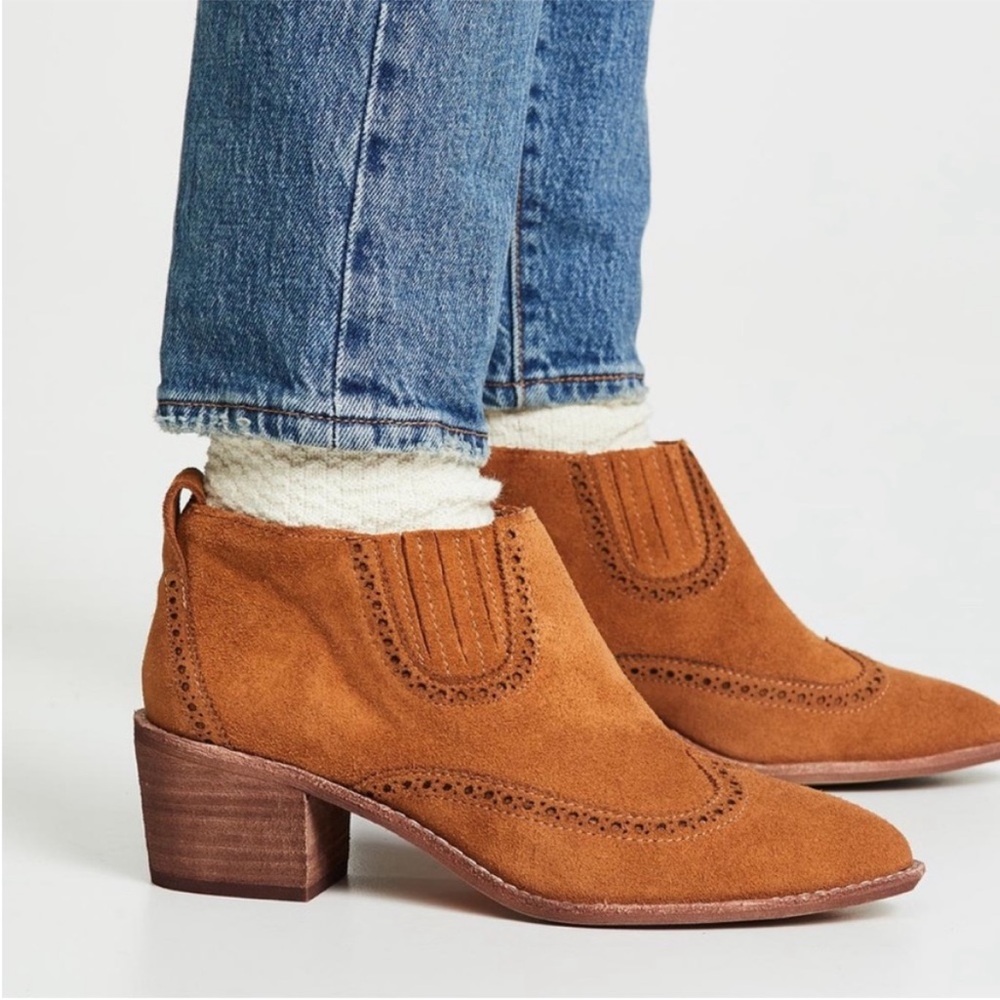 MADEWELL “GRAYSON BROUGE” CHELSEA BOOTIES  SIZE 8 TAN
